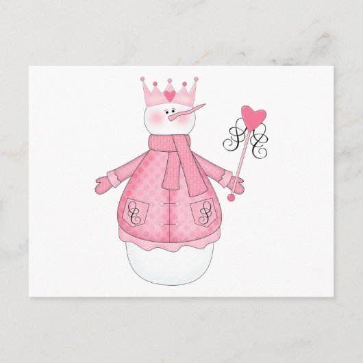 Sneeuw Prinses Vakantie Tshirts en geschenken Feestdagenkaart (Voorkant)