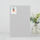 Sneeuw Pug Stationery Briefpapier (Staand voorkant)