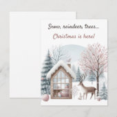 Sneeuw, Rendieren, Bomen... Kerstmis is er! Kaart (Voorkant / Achterkant)