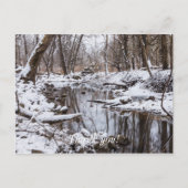 Sneeuw Riverside Briefkaart (Voorkant)