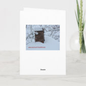 Sneeuw Rode Brievenbus, Kerstmis Feestdagen Kaart (Achterkant)