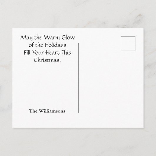 Sneeuw Rode Pakketten Prettig Kerstfeest Winter Fo Feestdagenkaart (Achterkant)