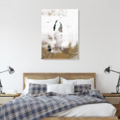 Sneeuw rond het Aralmeer Zee Canvas Afdruk (Insitu (Slaapkamer))