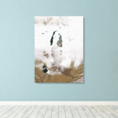 Sneeuw rond het Aralmeer Zee Canvas Afdruk (Insitu (Houten vloer))