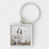 Sneeuw rond het Aralmeer Zee Sleutelhanger (Voorkant)