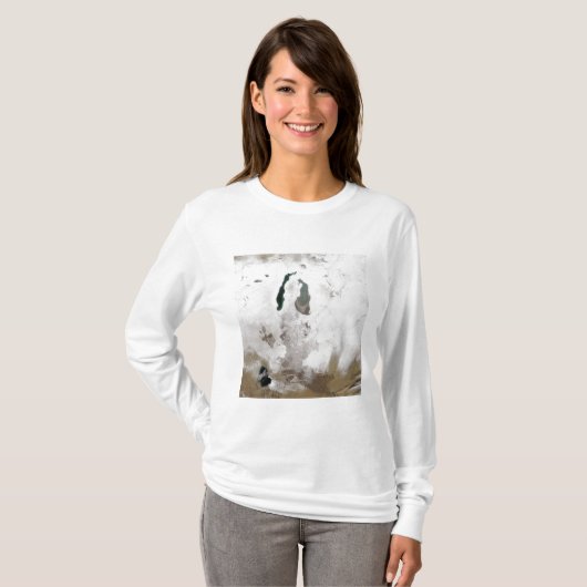 Sneeuw rond het Aralmeer Zee T-shirt (Voorkant volledig)