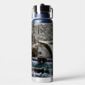 Sneeuw, rond het water waterfles (Achterkant)