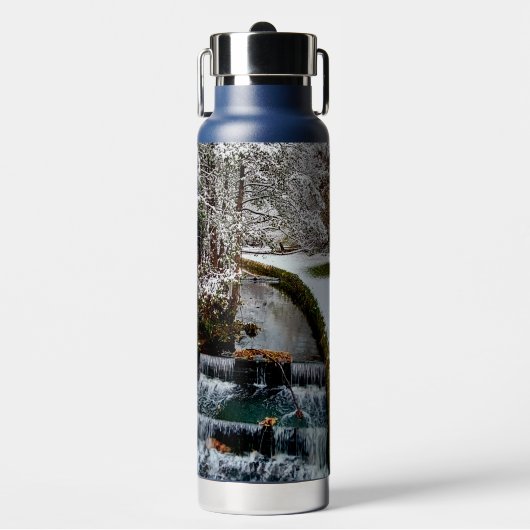 Sneeuw, rond het water waterfles (Voorkant)