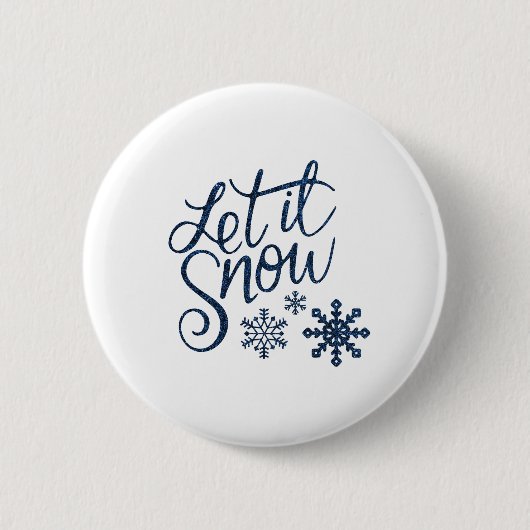 sneeuw ronde button 5,7 cm (Voorkant)