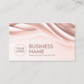 Sneeuw Roos Abstracte curve Visitekaartje (Voorkant)
