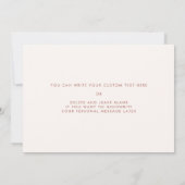 Sneeuw roze Aan mijn moeder op mijn trouwdag kaart (Achterkant)