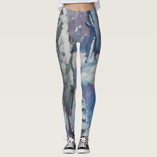 Sneeuw scène leggings (Voorkant)