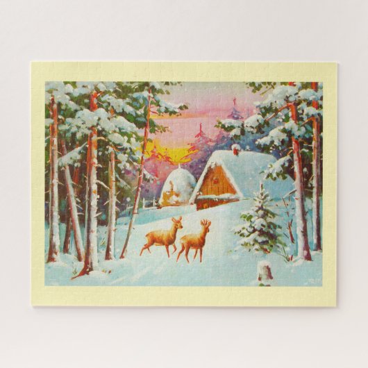 Sneeuw scène legpuzzel (Horizontaal)