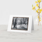 sneeuw scènes kaart (Gele Bloem)