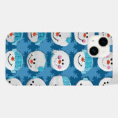 Sneeuw Schattig Baby Blauwe Winter Sneeuwman Case- Case-Mate iPhone Case (Achterkant (horizontaal))