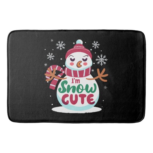 Sneeuw Schattig! Omarm de Winter Charme van Kerstm Badmat (Voorkant)