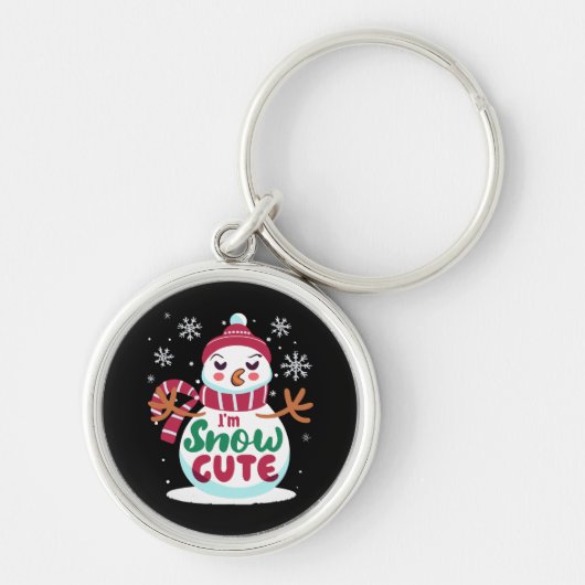 Sneeuw Schattig! Omarm de Winter Charme van Kerstm Sleutelhanger (Voorkant)