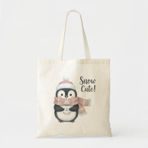 "Sneeuw Schattig!" Winterpinguïn met Cocomok mok Tote Bag