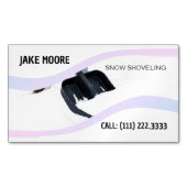 💪 Sneeuw schoffelen Magnetisch Visitekaartje (Voorkant)