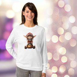 Sneeuw Scooter Kerst Elf Vrouwen T-shirt