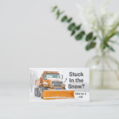Sneeuw Shoveling Verwijderingstrucks Modern Compan Visitekaartje (Staand voorkant)