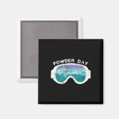 Sneeuw Ski Powder Day Snowboarden Mountain Sport Magneet (Voorkant / Achterkant)