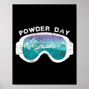 Sneeuw Ski Powder Day Snowboarden Mountain Sport Poster