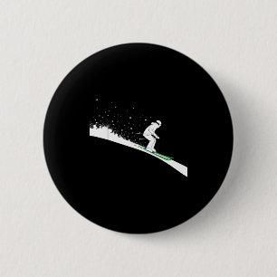 Sneeuw ski vader grappige wintersport skis skien ronde button 5,7 cm