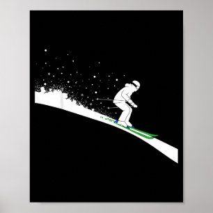 Sneeuw Ski Vader Grappige Wintersporten Skis Skiën Poster