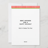 Sneeuw Skiën Skiër Kerstmis Feestdagenkaart (Achterkant)