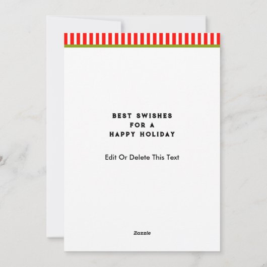 Sneeuw Skiën Skiër Kerstmis Feestdagenkaart (Achterkant)