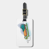 Sneeuw Sled Bagagelabel (Voorkant verticaal)