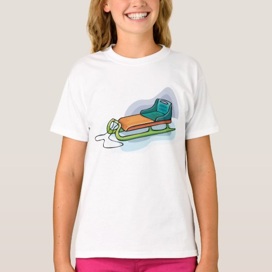 Sneeuw Sled T-shirt (Voorkant)