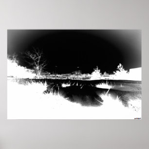 Sneeuw smelten - negatief poster