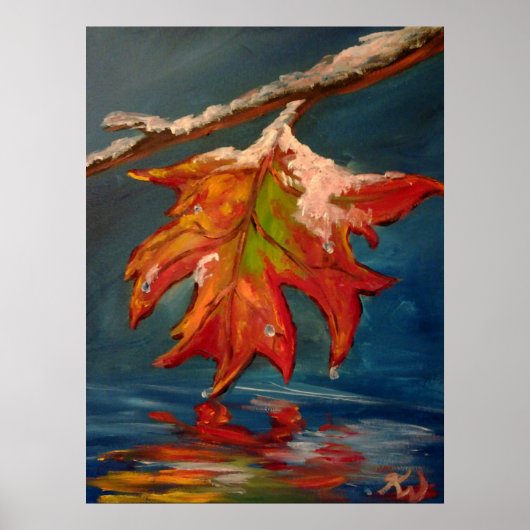 Sneeuw smelten op lef poster (Voorkant)