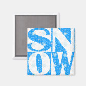 SNEEUW! Sneeuwvlok Lucky Skier's Charm Magnet (Voorkant / Achterkant)