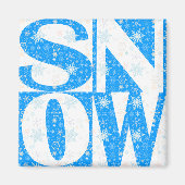 SNEEUW! Sneeuwvlok Lucky Skier's Charm Magnet (Voorkant)