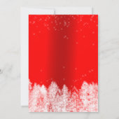 Sneeuw sprankelend rood metallic winter bedrijfsva kaart (Achterkant)