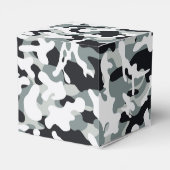 Sneeuw Stof Camouflage  Bedankdoosjes (Achterkant)