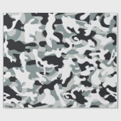 Sneeuw Stof Camouflage Cadeaupapier (Vlak)