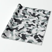 Sneeuw Stof Camouflage Cadeaupapier (Uitgerold)
