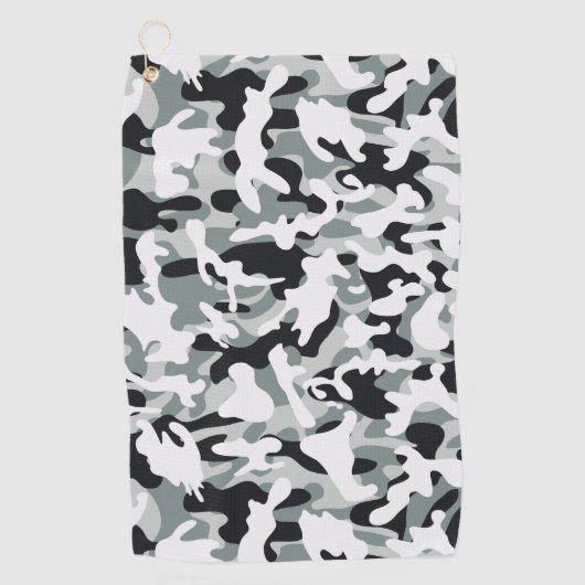 Sneeuw Stof Camouflage Golfhanddoek (Voorkant)