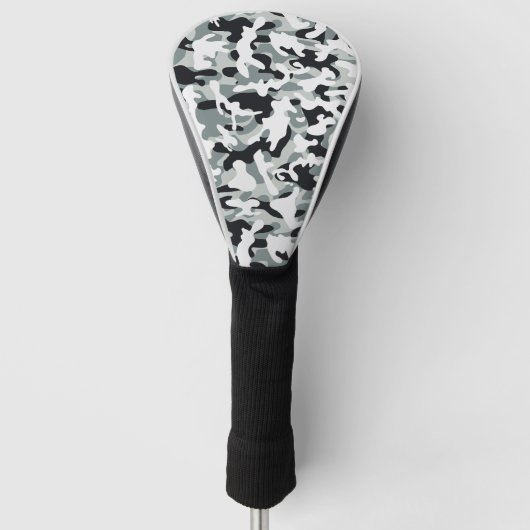 Sneeuw Stof Camouflage Golfheadcover (Voorkant)