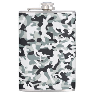 Sneeuw Stof Camouflage Heupfles