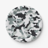 Sneeuw Stof Camouflage  Papieren Bordje (Voorkant)