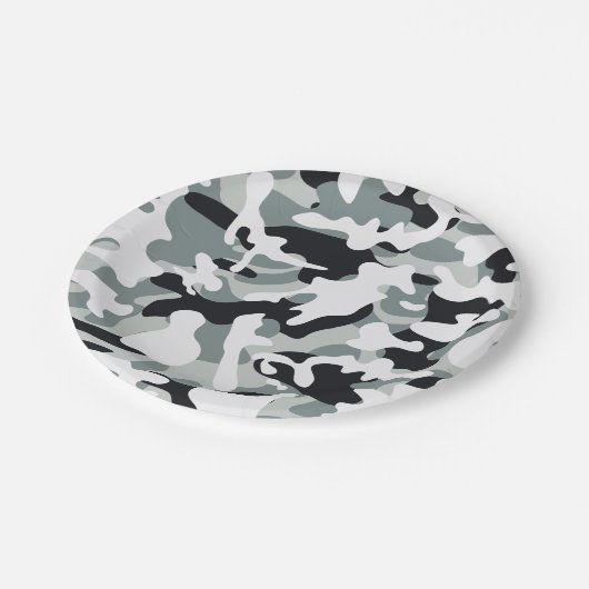 Sneeuw Stof Camouflage  Papieren Bordje (Gekanteld)