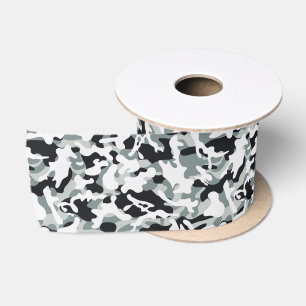 Sneeuw Stof Camouflage Satijnen Lint