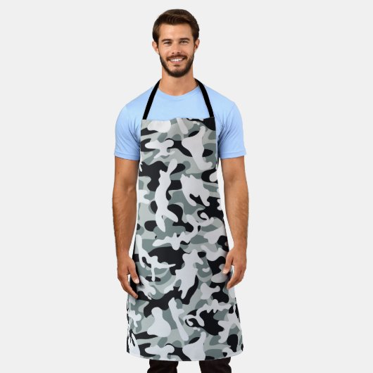 Sneeuw Stof Camouflage Schort (Gedragen)