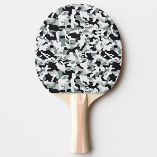 Sneeuw Stof Camouflage Tafeltennisbatje (Voorkant)