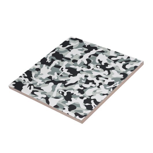 Sneeuw Stof Camouflage Tegeltje (Zijkant)